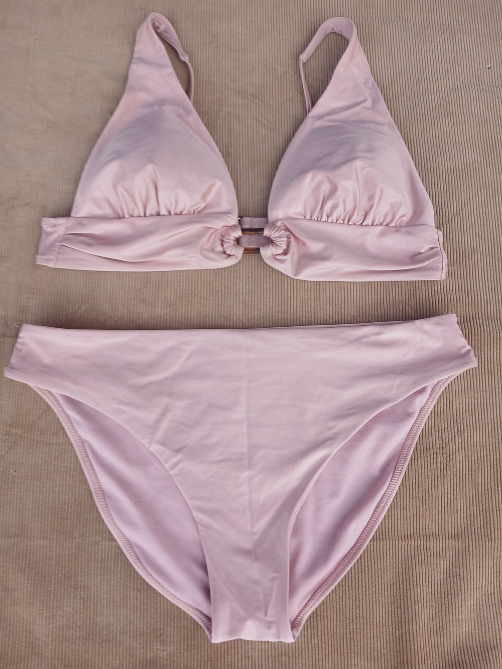 Shade & Shore Pale Pink Two-Piece Bikini Set